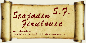 Stojadin Firulović vizit kartica